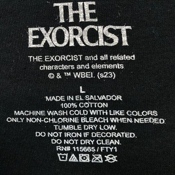 The Exorcist The Scariest Movie of All Time Dripping Goo Tshirt size large - Picture 4 of 4